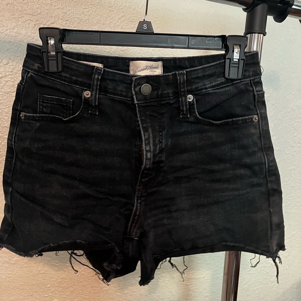 Black jean shorts from Target size 4/27R